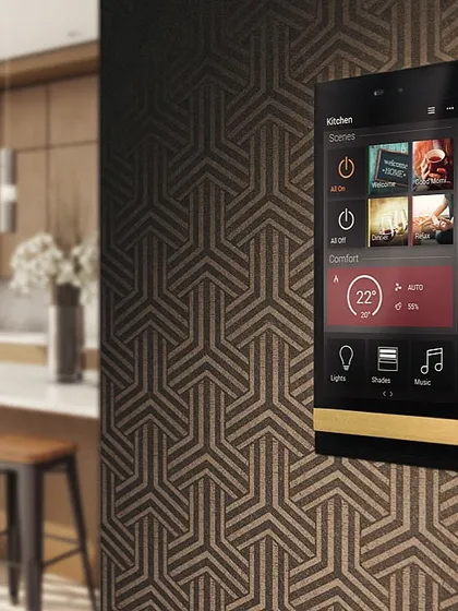 With one elegant touch panel, you can transform your space. This installation shows how we enable you to set the perfect scene, adjusting lights, shades, music, and temperature in sync for ultimate comfort and control.