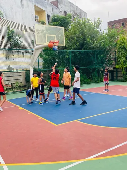 A player goes up for a shot.