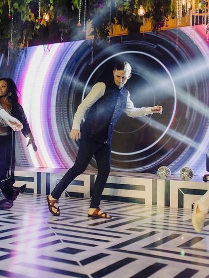 A fun shot of friends from abroad dancing to a South Indian number. I love teaching people from different cultures and seeing them enjoy Bollywood and regional music.