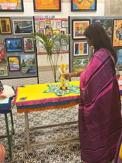 I had the honor of inaugurating an art exhibition at AECS Magnolia Maruti Public School. It's a joy to support and encourage the next generation of artists.