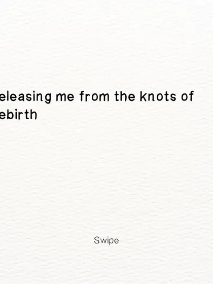 A poem about a love that heals generations of pain and releases you from the knots of rebirth.