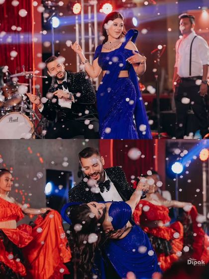 This couple's performance was a story in itself, with bubbles, background dancers, and a dramatic dip. We love adding these extra elements to make your dance unforgettable.