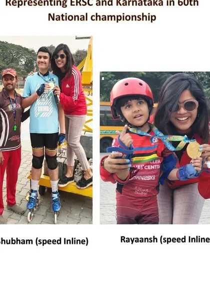 Meet our national champions, Shubham and Rayaansh. Both are phenomenal speed inline skaters who have represented ERSC and Karnataka, bringing home medals and making us all incredibly proud.