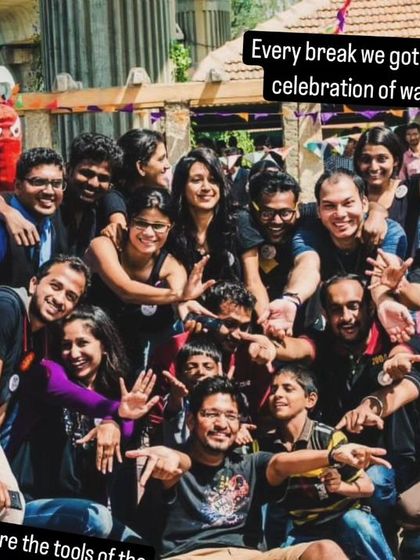 Every break we got that day was a mini celebration of the warmth we shared. This photo captures the family we built during the first Tandav.