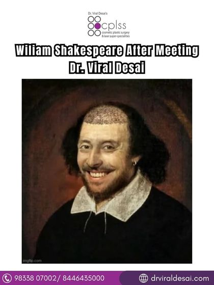 To grow, or not to grow? That is the question. It seems even William Shakespeare would have chosen hair restoration. A little fun imagining how I could help historical figures with modern solutions.