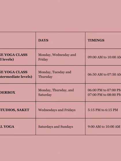 Here is my weekly class schedule. I offer a variety of online and in person classes, including all levels yoga, intermediate, aerial, and classes at different studios.