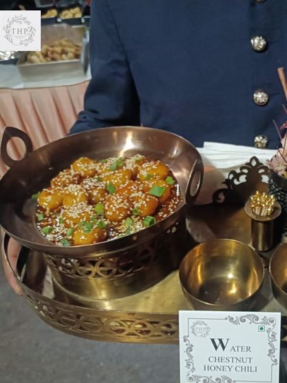 A taste of our popular Indo-Chinese menu. This is our Water Chestnut Honey Chili, a perfect balance of sweet and spicy that guests can't get enough of.