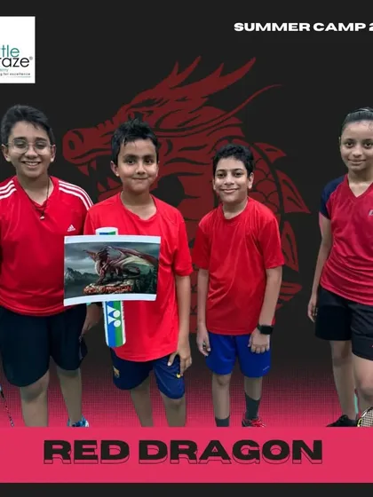 Introducing Team 'Red Dragon,' ready to compete in our internal summer camp tournament.