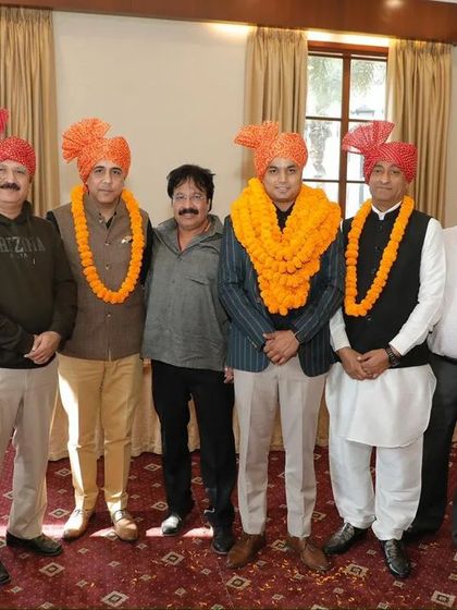 Honored with garlands by my supporters. Each one is a reminder of the responsibility I have to serve them.