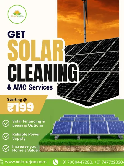 Already have a solar system? Maximize its output with our professional services. We offer affordable solar panel cleaning and Annual Maintenance Contracts (AMC) starting at just ₹199 to keep your system in top condition.
