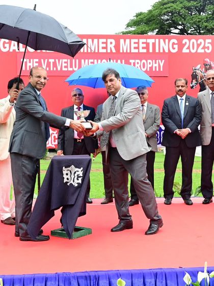 The V.T. Velu Memorial Trophy presentation.