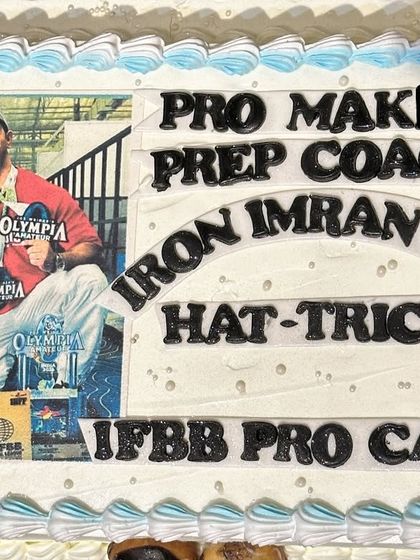 My students celebrating our hat-trick of IFBB Pro Cards with this amazing cake. It's a team effort, and we celebrate our victories as a family.