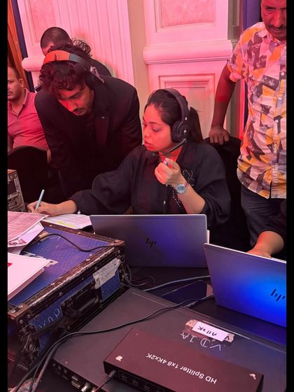 Our show caller giving cues to the console team during the Elle Style Awards. This real-time direction is what makes a show seamless.