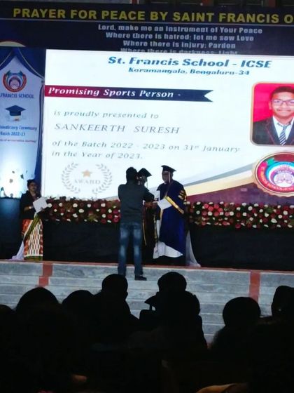 So proud to see our skater Sankeerth Suresh being awarded as a 'Promising Sports Person' by St. Francis School for his achievements in skating.