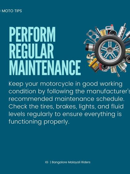 Regular maintenance is not optional. We remind our members to follow their bike's service schedule and regularly check tires, brakes, lights, and fluids to keep their machines in top condition.