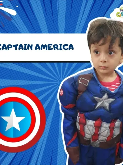 Reporting for duty! This little one is ready to save the day dressed as Captain America. I love seeing kids light up when they put on the costume of a character they admire.