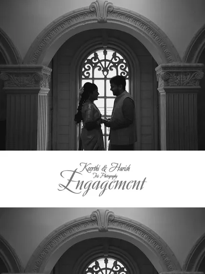 Sometimes, a moment is most powerful in black and white. This silhouette from an engagement shoot uses dramatic lighting and architecture to create a timeless and artistic portrait.