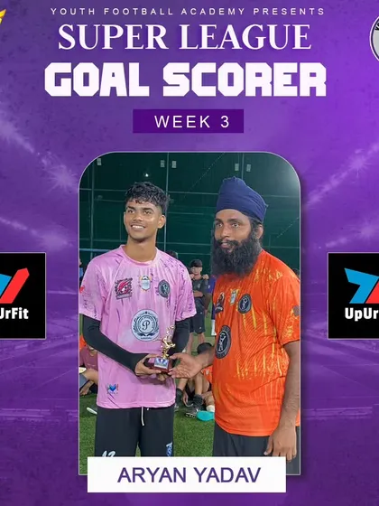 Aryan Yadav, the top goal scorer for week 3 of our Super League.