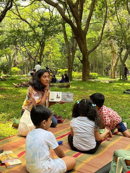 Photos from our very first session, reading 'Room on the Broom'. This is where it all began, with a classic story and a small group of enthusiastic kids.