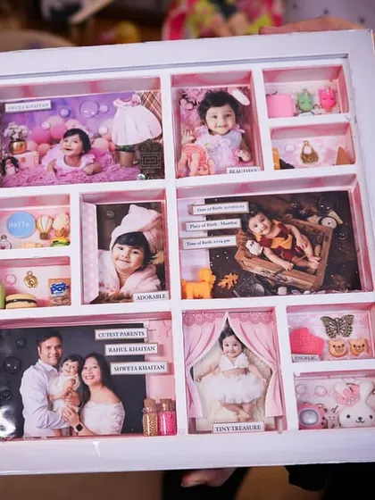 A proud grandfather holds the beautifully crafted frame, ready to gift it to his granddaughter on her birthday.