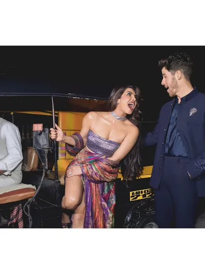 A candid moment captured with Priyanka Chopra and Nick Jonas. This image shows my ability to connect with subjects and capture authentic, energetic moments, even in high-profile celebrity shoots.