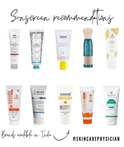 Finding the right sunscreen is crucial for managing pigmentation. Here are some of my recommendations for effective sunscreens available in India that offer broad-spectrum protection.