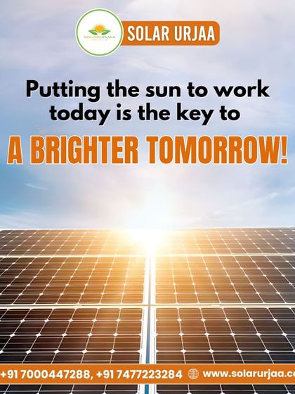 **Putting the sun to work today is the key to a brighter tomorrow.** This image of the sun rising over panels represents the hope and potential of solar energy.