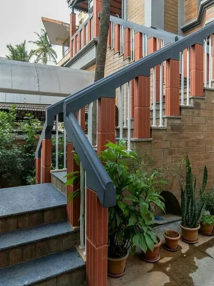 A duplicate image of the external staircase, providing another angle on the home's circulation.