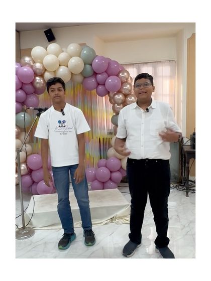 This pair of speakers exudes energy and confidence as they present their topic to the parents.