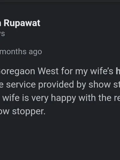 We love when our clients' partners notice the difference. This client from Goregaon West shared how happy his wife was with her hair treatment results.