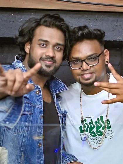 Sharing a moment with DJ Dany. The Bangalore DJ community is full of talent and it's great to connect with other artists.