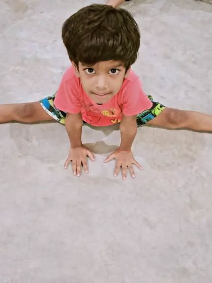 Another one of my youngest students showing great potential in his flexibility. The journey starts here.