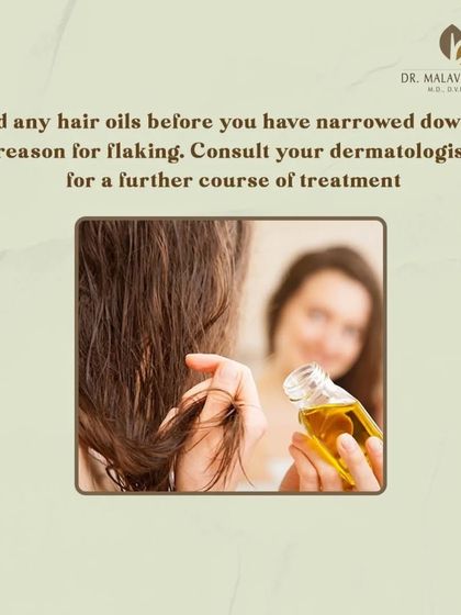 It is important to avoid applying hair oils if you are experiencing scalp flaking until a proper diagnosis is made. I advise consulting a dermatologist to determine the cause and receive an appropriate course of treatment.