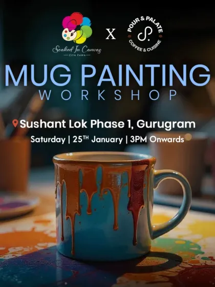I collaborated with Pour & Palate for this fun mug painting workshop in Gurgaon. It was a cozy winter afternoon of sipping, painting, and creating.