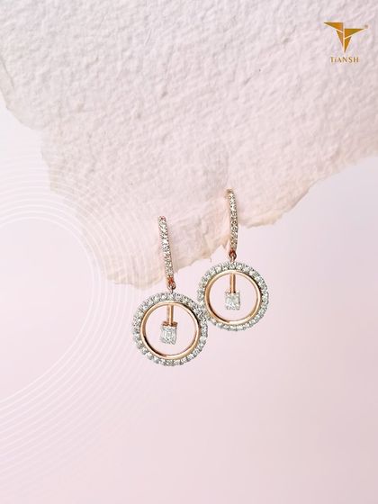 Love, like diamonds, finds its perfect setting. These modern diamond hoop earrings are a beautiful way to show your love this Valentine's.