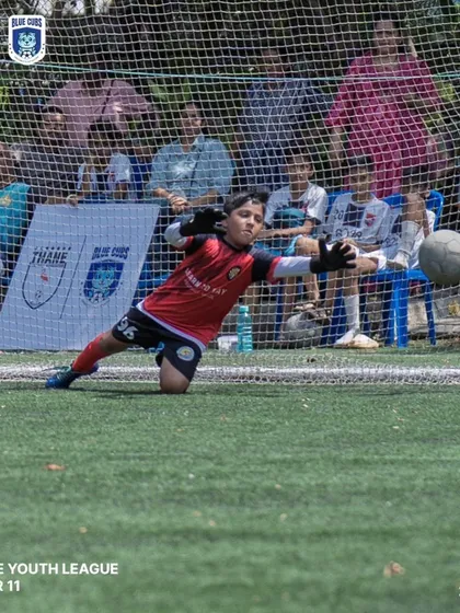 An incredible diving save from our U11 goalkeeper during a Thane Youth League match.