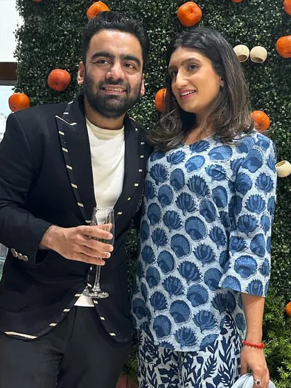 Posing with Vidur Kapur of O3+ at the face yoga event. Collaborating with leaders in the beauty and wellness industry allows me to bring these unique experiences to more people.