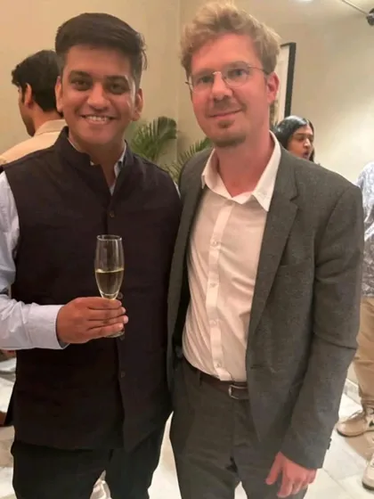 Continuing the engaging conversation at the German Ambassador's residence. These diplomatic engagements are crucial for fostering robust bilateral relations.