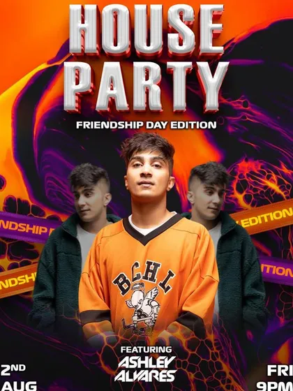 The poster for a Friendship Day Edition House Party in Pune. Throwback gigs like this are always fun, bringing back great memories.