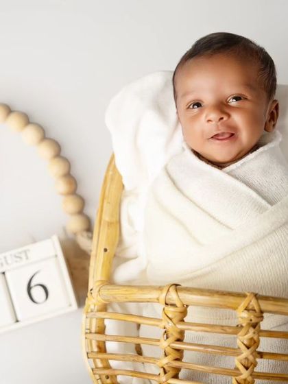 Another adorable smiling shot. I am always ready to capture these spontaneous moments of happiness during a newborn session.