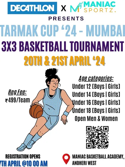 Announcing the Tarmak Cup '24, a 3v3 basketball tournament we're hosting with Decathlon. We have categories for boys and girls from Under-12 to Open age groups.