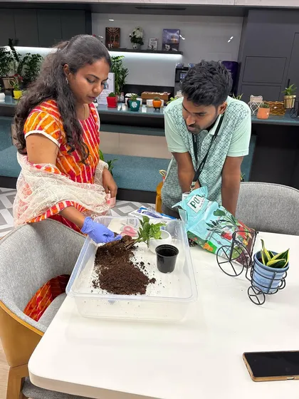 Getting your hands a little dirty is part of the fun. My potting workshops are designed to be a relaxing and engaging experience for everyone, no prior gardening knowledge needed.