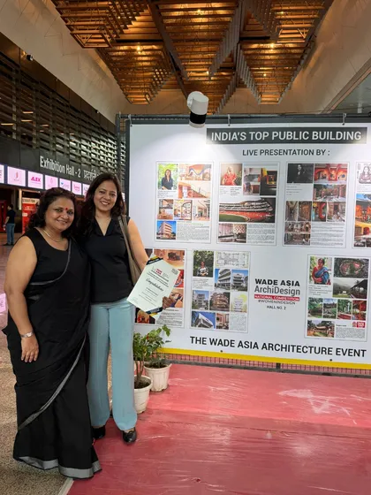 Our partners Akanksha Gupta and Alpana Gupta at the WADE ASIA Architecture Event. Our presence at such events reflects our firm's collective commitment to celebrating and contributing to excellence in Indian architecture.