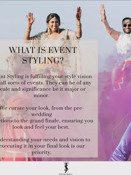 What is event styling? It's about fulfilling your style vision for any event, major or minor. We curate your look from pre-wedding functions to the grand finale, ensuring you look and feel your best.