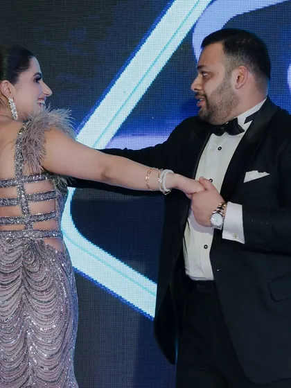 A sweet moment between a father and daughter on stage. These are the memories that last a lifetime.