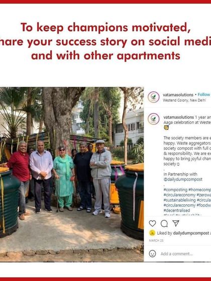 Share your success story. Posting about your journey on social media or sharing with other apartments inspires others and keeps your own community motivated.