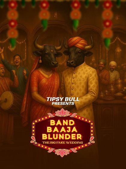 The official poster for our 'Band Baaja Blunder' fake wedding, presented by Tipsy Bull.