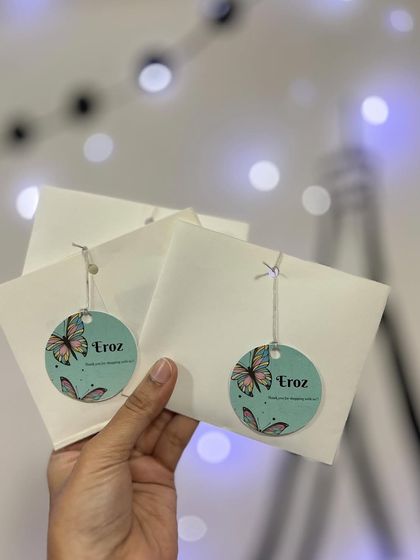 Getting your orders ready to ship. I always add a personal touch with my branded tags to thank you for supporting my small business.