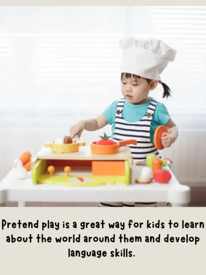 Pretend play is a fantastic way for kids to learn about the world and develop their language skills.