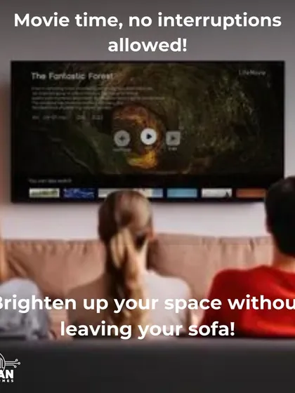 Movie time, no interruptions allowed. With our smart home system, you can brighten or dim the lights in your space without ever leaving the comfort of your sofa, ensuring the perfect viewing experience.